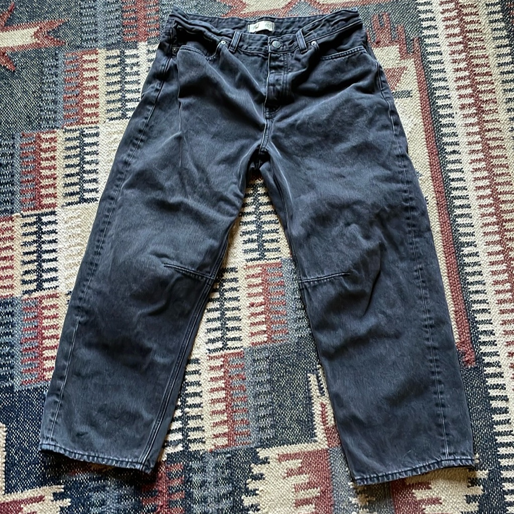 Madewell Black Darted Barrel Jeans Size 29